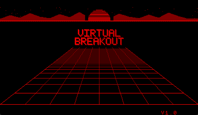 Virtual Breakout title screen